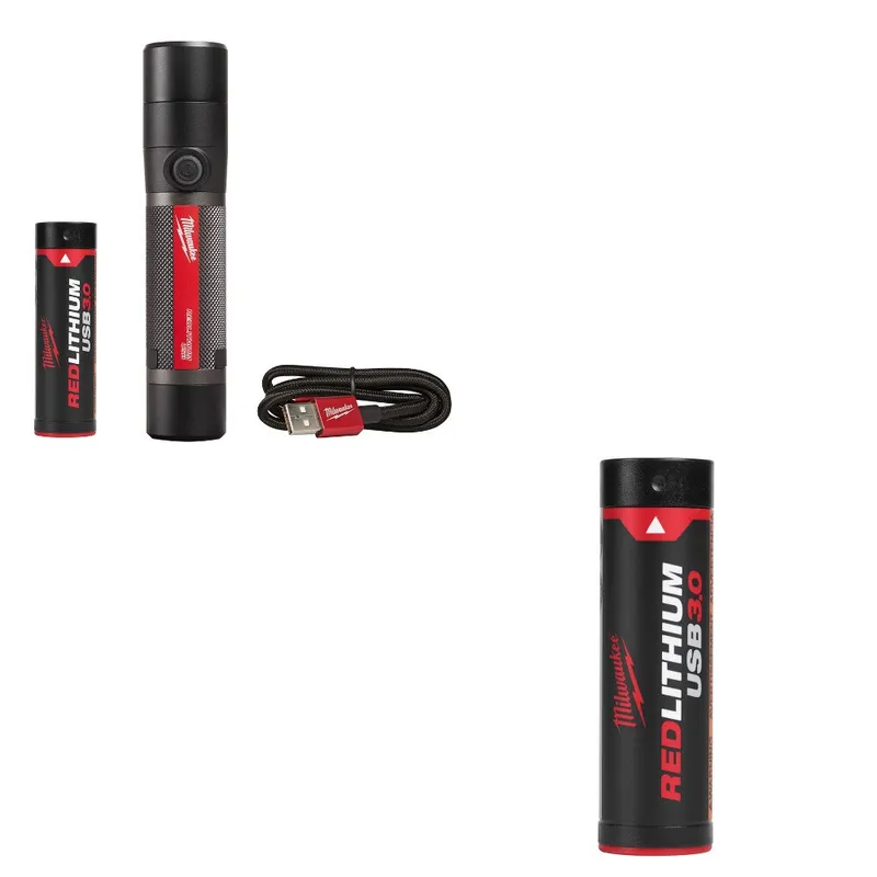 Milwaukee RECHARGEABLE 800L FLASHLIGHT W/ FREE 48-11-2131 3.0AH Battery