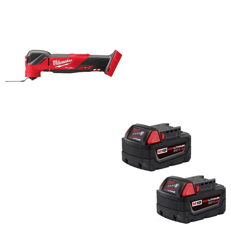 Milwaukee M18 FUEL Multi-Tool, Bare W/ 48-11-1852 M18 XC5.0 Battery, 2Pk