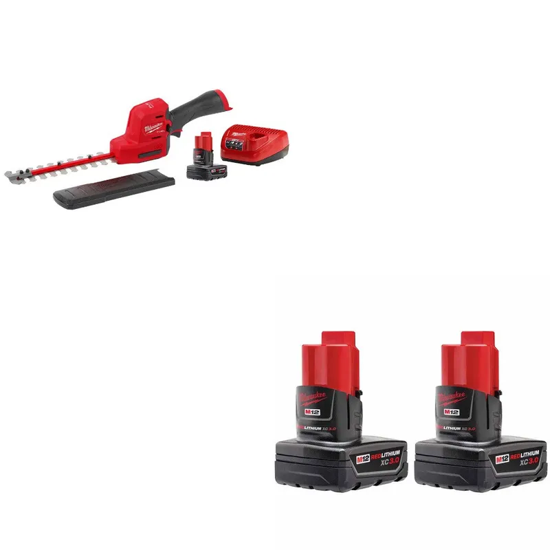 Milwaukee Hedge Trimmer Kit W/ FREE 48-11-2412 Battery, 2 Pack
