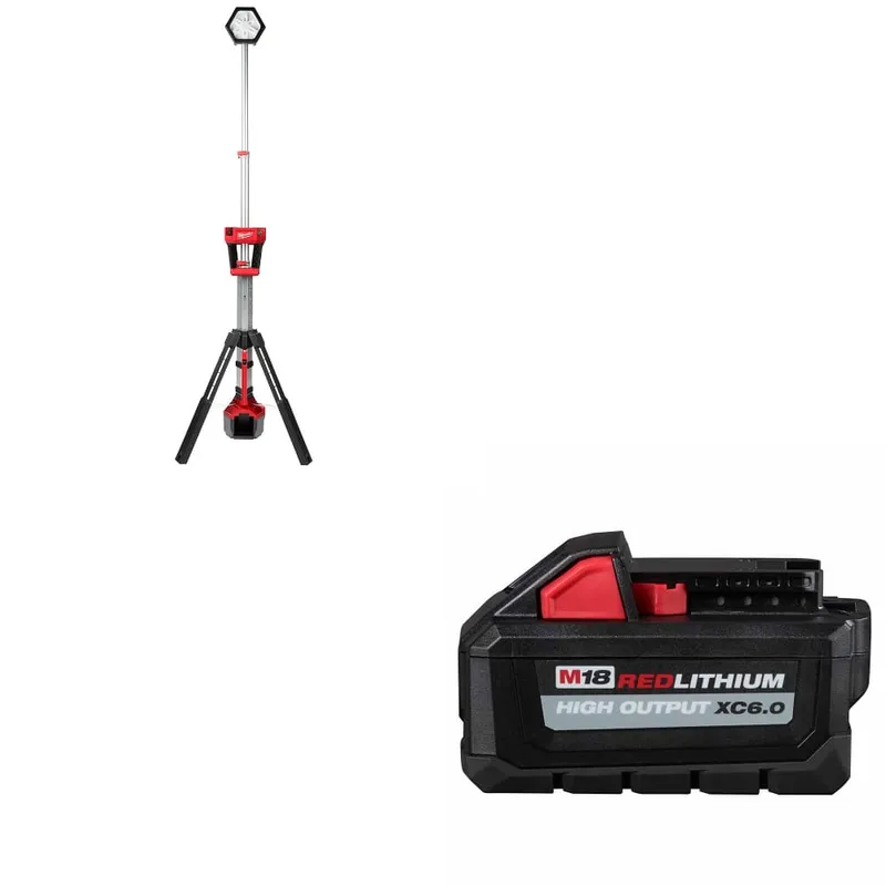 Milwaukee M18 ROCKET Tower Light W/ FREE 48-11-1865 M18 Battery Pack