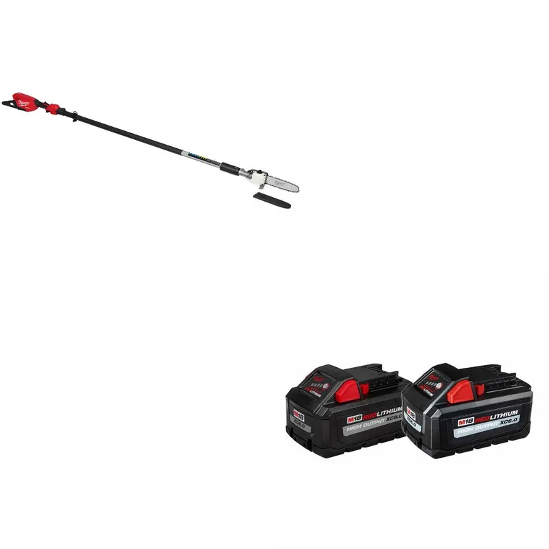 Milwaukee M18 FUEL Pole Saw W/ 48-11-1868 M18 18V 8Ah/6Ah Battery, 2Pk