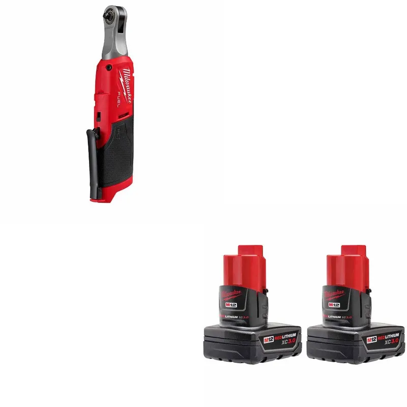 Milwaukee Ratchet Kit W/ FREE 48-11-2412 Battery, 2 Pack