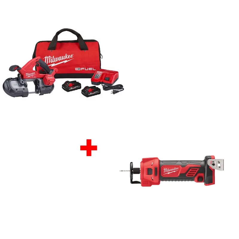 Milwaukee M18 FUEL Band Saw Kit w/ FREE 2627-20 M18 Cut Out Tool, Bare