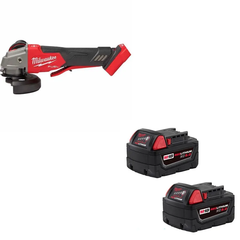 Milwaukee M18 FUEL 4-1/2"/5" Grinder W/ 48-11-1852 M18 XC5 Battery, 2Pk