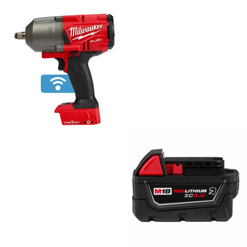 Milwaukee M18 FUEL Impact Wrench w/ FREE 48-11-1850R M18 XC5.0 Battery