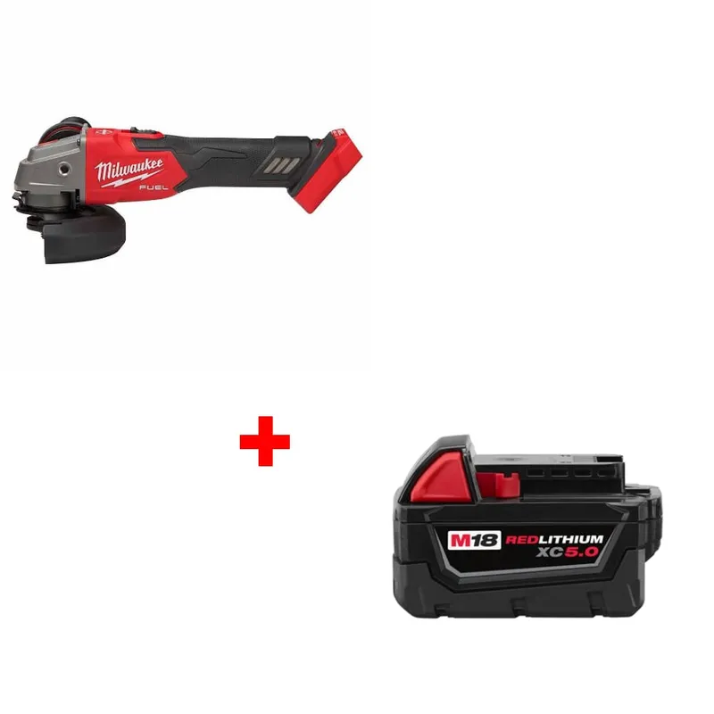 Milwaukee M18 FUEL 4-1/2"/5" Grinder w/ 48-11-1850 M18 Battery Pack