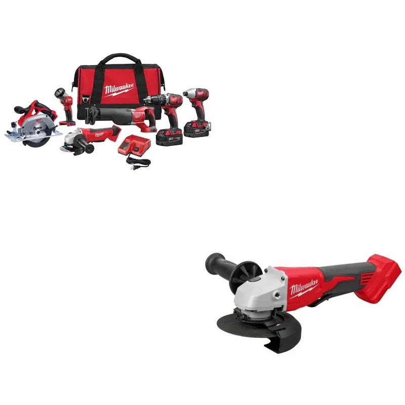Milwaukee M18 6-Tool Kit W/ FREE 2686-20 Brushless Grinder