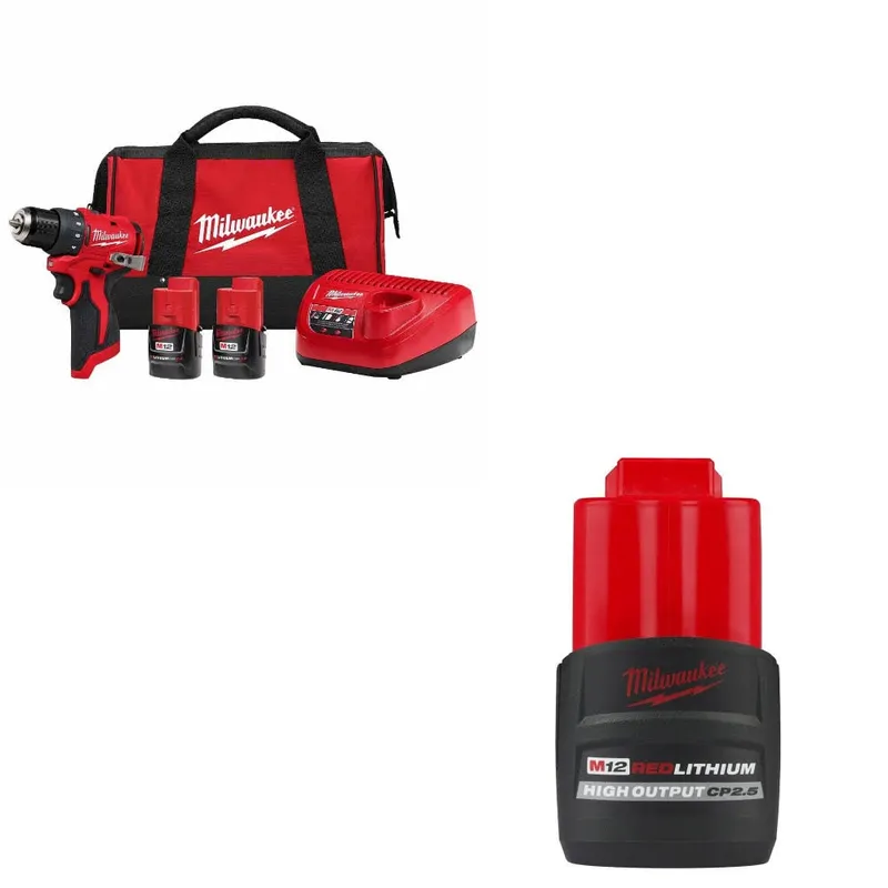 Milwaukee 3/8" Drill/Driver Kit W/ FREE 48-11-2425 Battery
