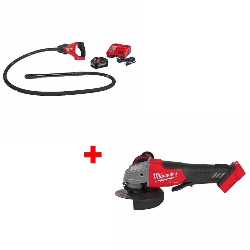 Milwaukee M18 FUEL 8' Vibrator Kit W/ FREE 2880-20 M18 FUEL Grinder