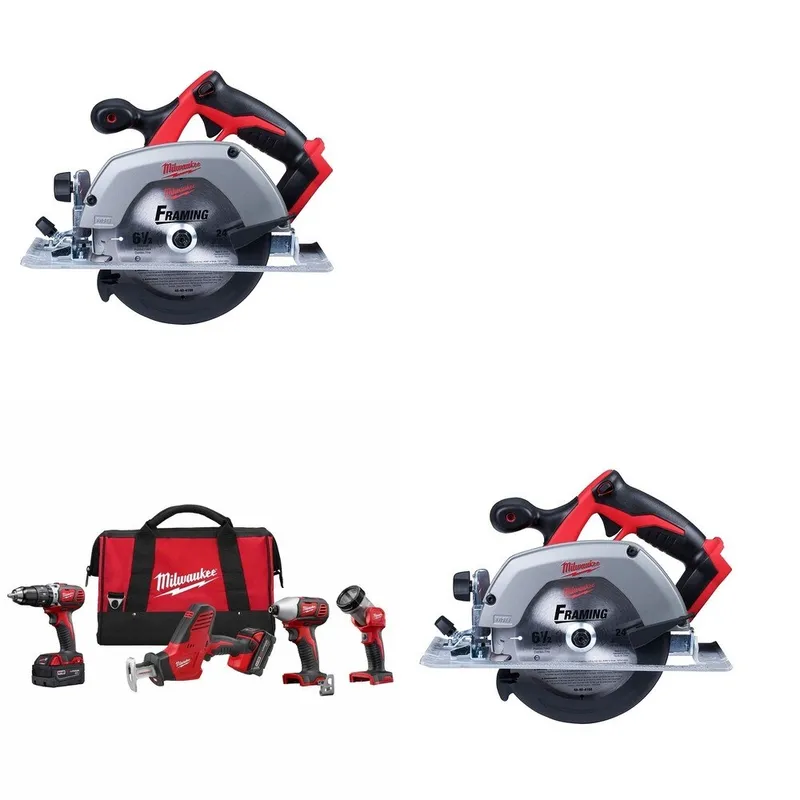 Milwaukee M18 4-Tool Combo W/ FREE (2) 2630-20 6-1/2" Circular Saw