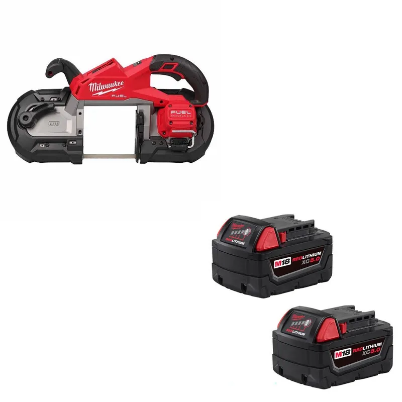 Milwaukee M18 FUEL Band Saw W/ 48-11-1852 M18 XC5.0 Battery, 2 Pack