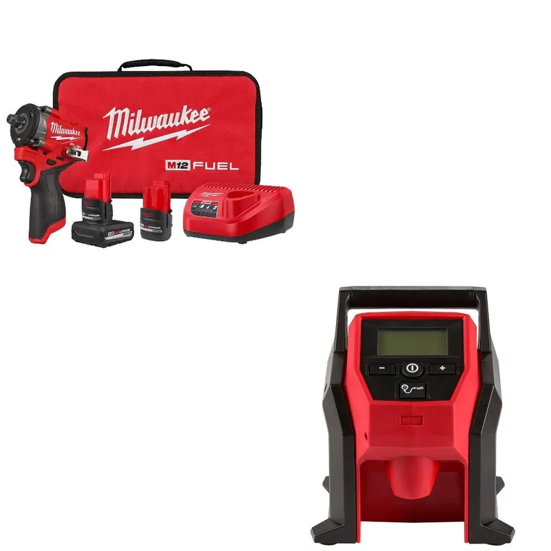 Milwaukee Impact Wrench Kit W/ FREE 2475-20 Inflator