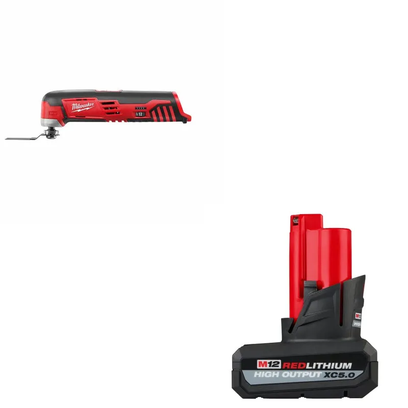 Milwaukee M12 Multi-Tool, Bare W/ 48-11-2450 M12 XC5.0 Battery Pack