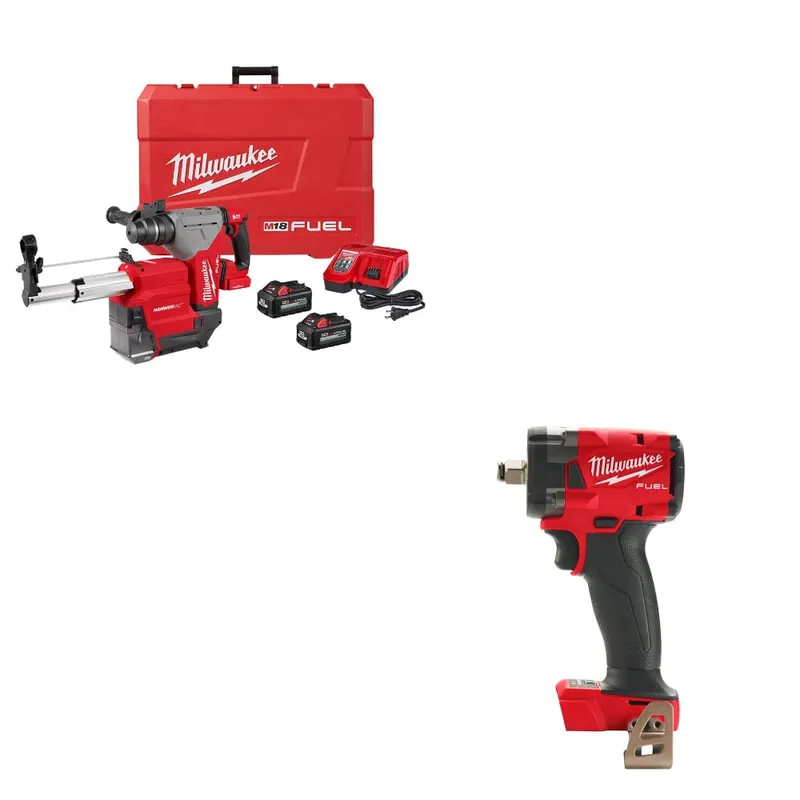 Milwaukee M18 FUEL Rotary Hammer Kit W/ FREE 2855-20 Impact Wrench