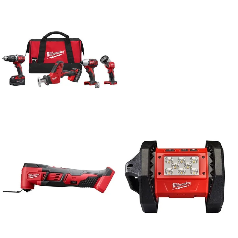 Milwaukee M18 4-Tool Combo Kit W/ FREE 2626-20 M18 Multi-Tool & Light