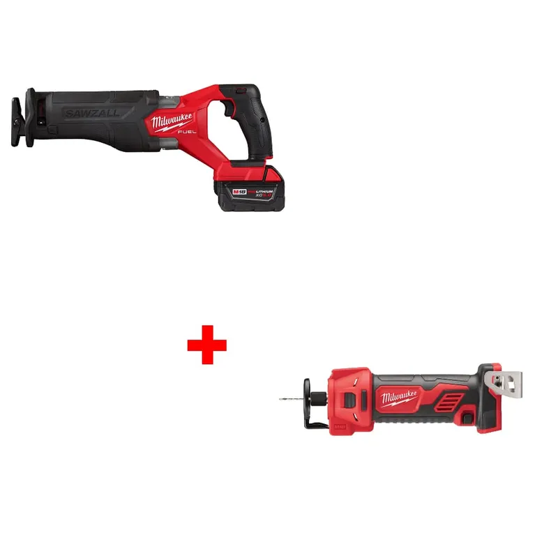 Milwaukee M18 FUEL Recip Saw Kit w/ FREE 2627-20 M18 Cut Out Tool