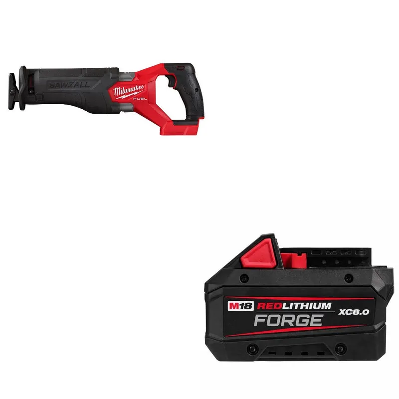 Milwaukee M18 FUEL Recip Saw W/ 48-11-1881 M18 XC8.0 Battery Pack