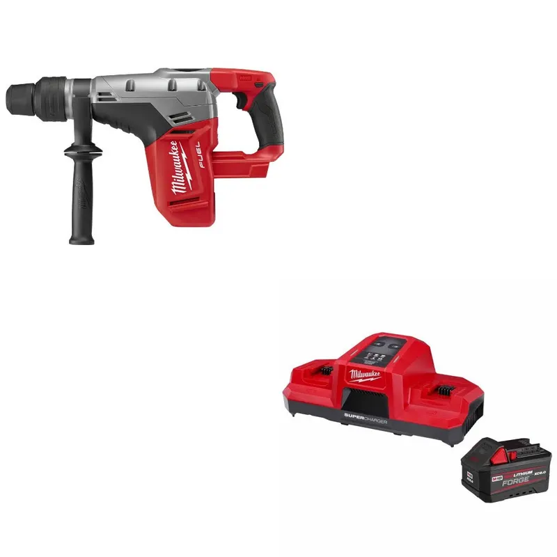 Milwaukee M18 FUEL Rotary Hammer, Bare W/ 48-59-1861 M18 18V Starter Kit