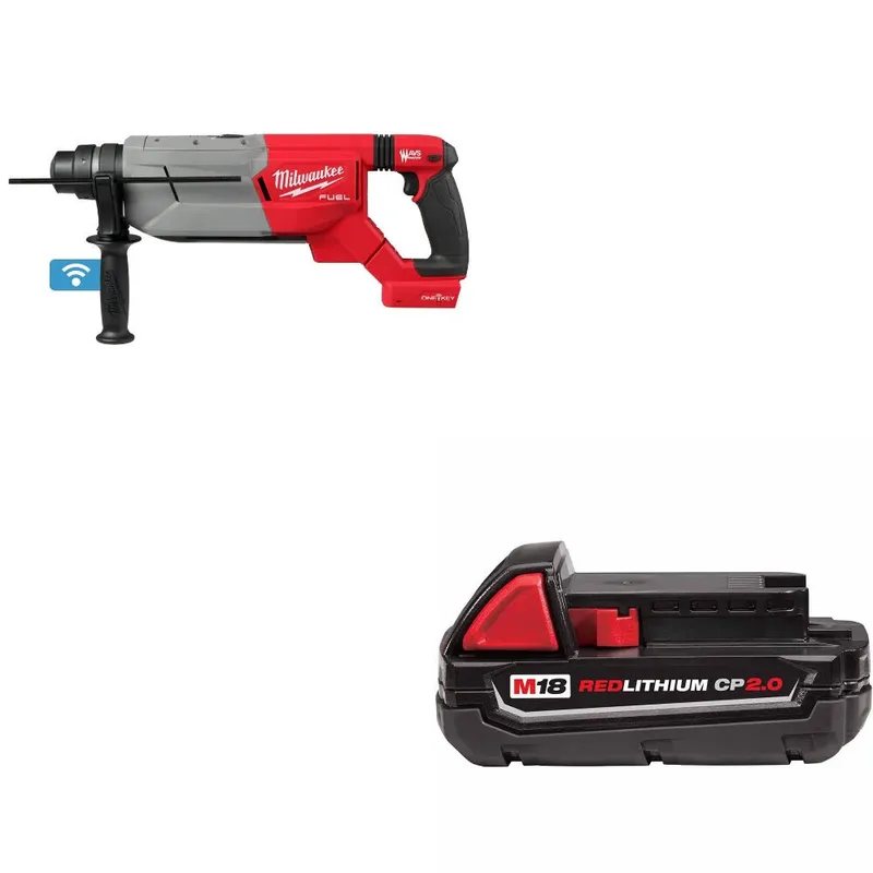 Milwaukee M18 FUEL 1-1/4" Rotary Hammer W/ 48-11-1820 M18 Battery Pack