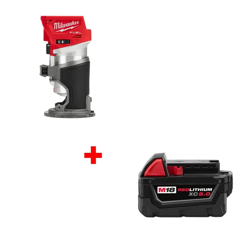 Milwaukee M18 FUEL ROUTER, BARE w/ FREE 48-11-1850 M18 Battery Pack