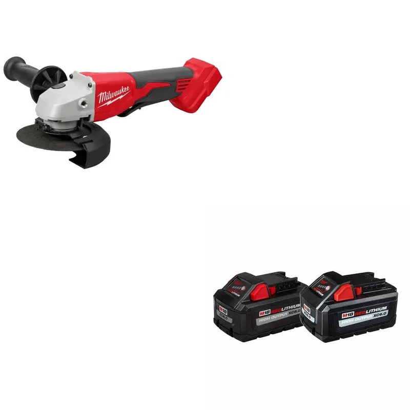 Milwaukee M18 4-1/2"/5" Grinder W/ 48-11-1868 M18 18V Battery, 2 Pack