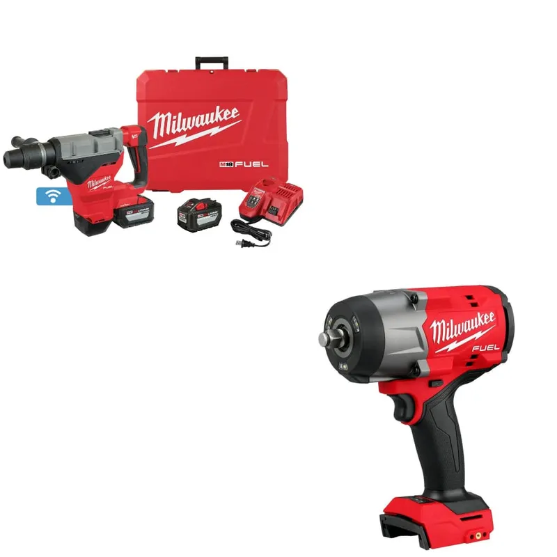 Milwaukee M18 FUEL Rotary Hammer Kit W/ FREE 2967-20 M18 Impact Wrench