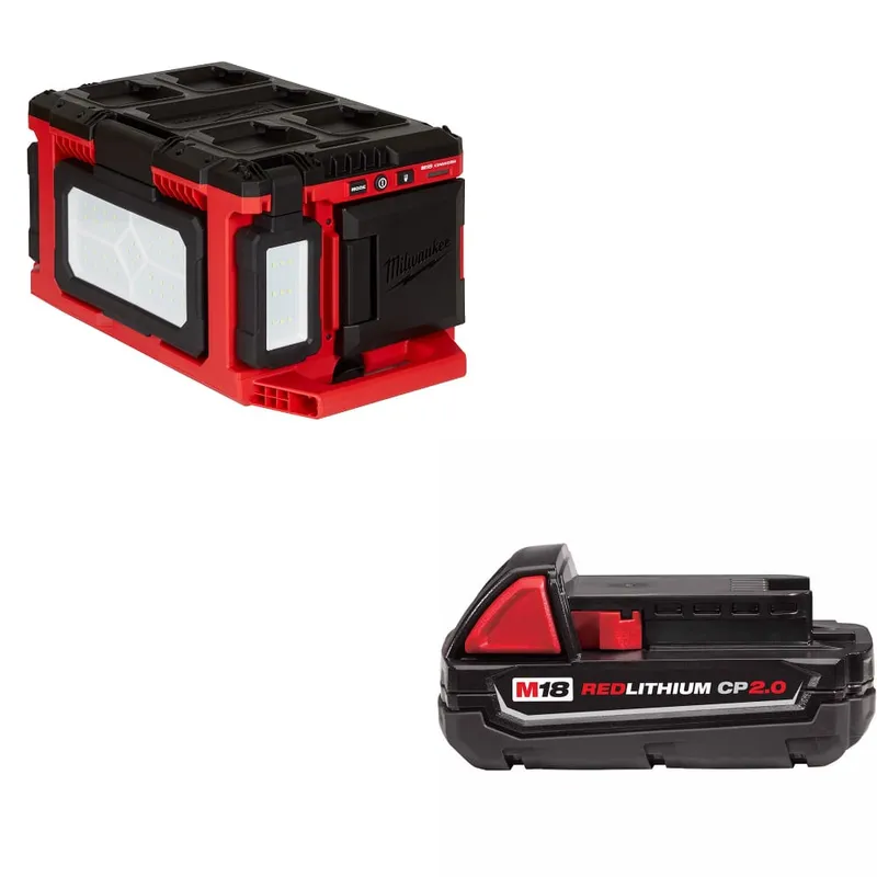 Milwaukee M18 Light/Charger W/ FREE 48-11-1820 M18 2.0 Battery Pack