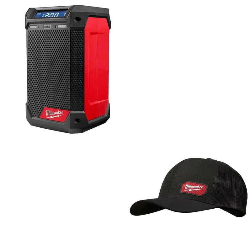 Milwaukee M12 Radio + Charger w/ FREE 505B GRIDIRON Trucker Hat