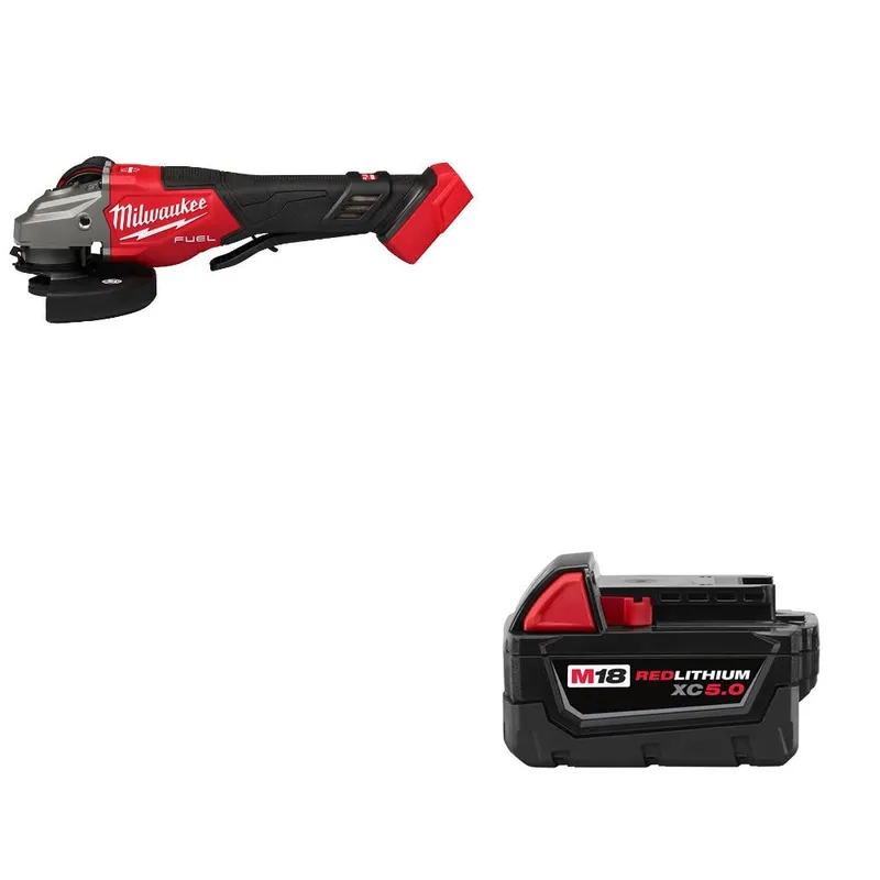 Milwaukee M18 FUEL 4-1/2"-6" Grinder W/ 48-11-1850 M18 XC5 Battery Pack
