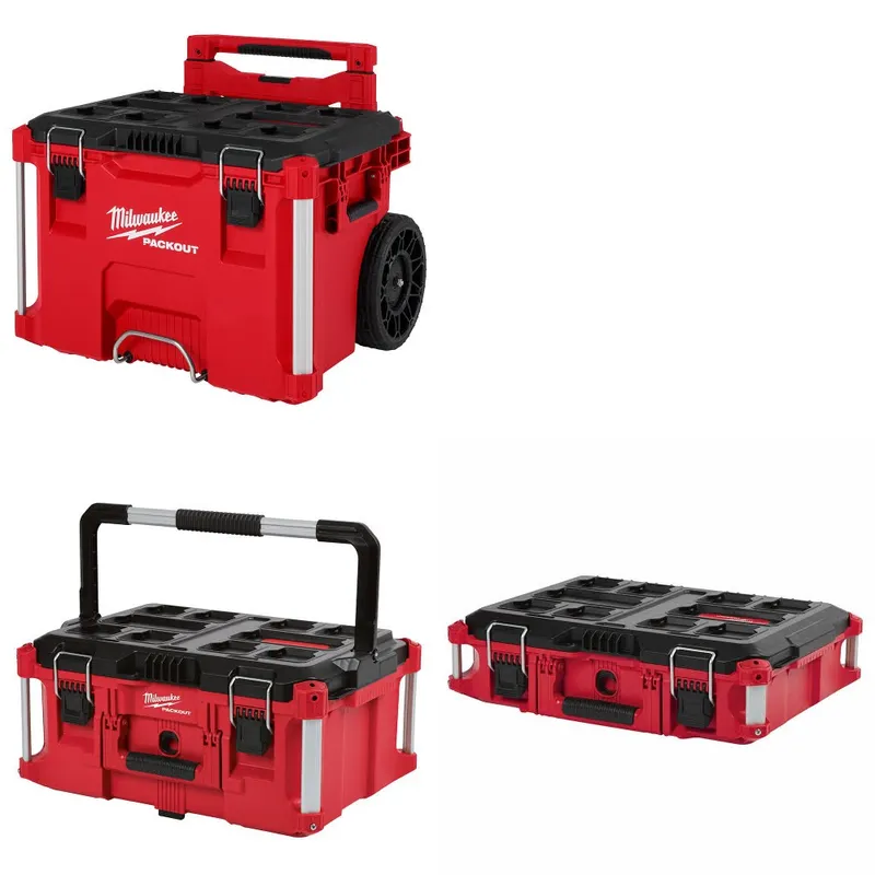Milwaukee PACKOUT Rolling Box Kit W/ 48-22-8425 Large Box and 48-22-8424 Tool Box