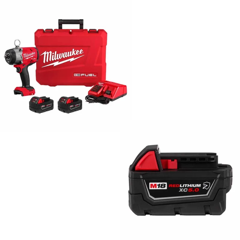 Milwaukee M18 FUEL Impact Wrench Kit W/ FREE 48-11-1850R M18 Battery