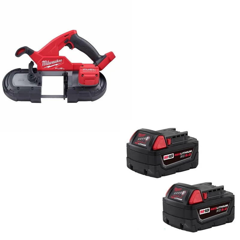 Milwaukee M18 FUEL Band Saw W/ 48-11-1852 M18 XC5.0 Battery, 2 Pack