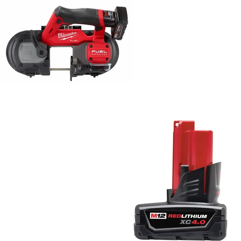 Milwaukee M12 FUEL Band Saw Kit W/ 48-11-2440 M12 XC4.0 Battery Pack