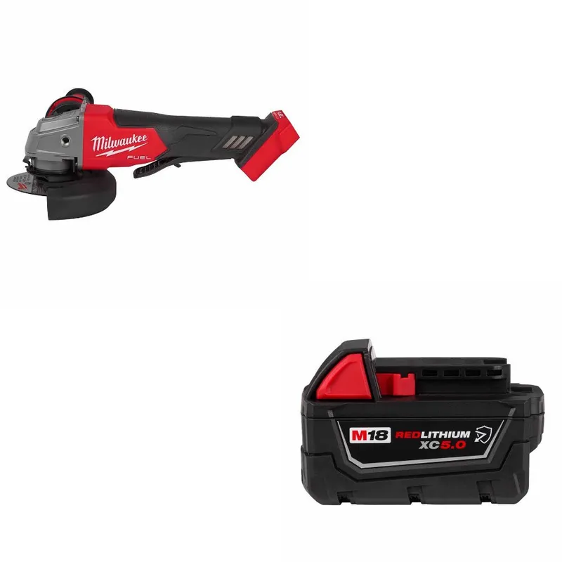 Milwaukee M18 FUEL 4-1/2"/5" Grinder W/ 48-11-1850R M18 XC5.0 Battery