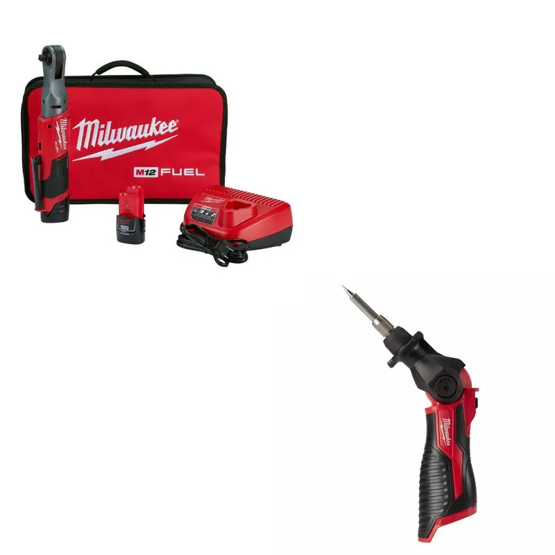 Milwaukee Ratchet Kit W/ FREE 2488-20 Soldering Iron