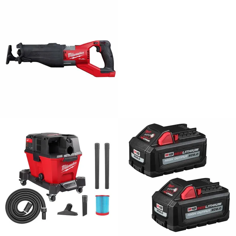 Milwaukee M18 FUEL SAWZALL W/ 0910-20 M18 Vacuum & FREE Battery 2 Pack