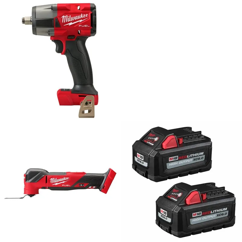 Milwaukee M18 Impact Wrench W/ 2836-20 M18 Multi-Tool & FREE Battery-2Pk