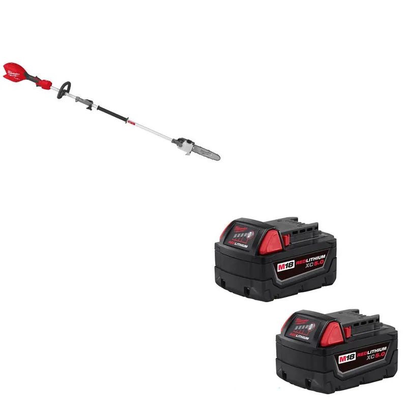 Milwaukee M18 FUEL Pole Saw W/ 48-11-1852 M18 XC5.0 Battery, 2 Pack