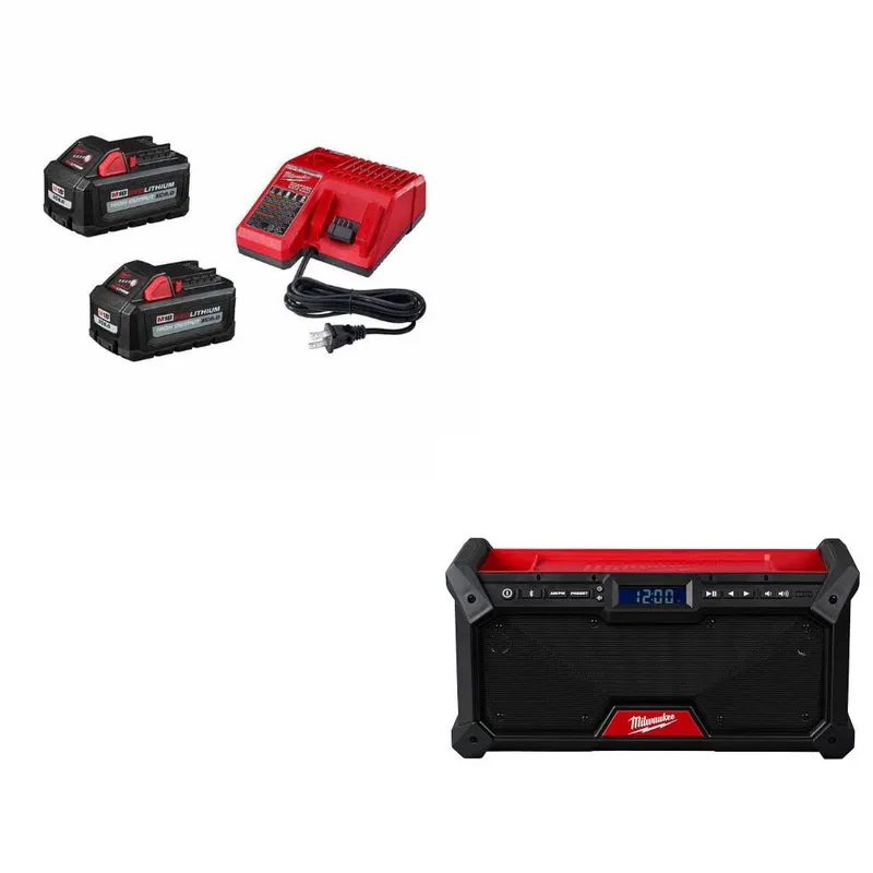 Milwaukee Battery & Charger Kit W/ FREE 2952-20 Radio