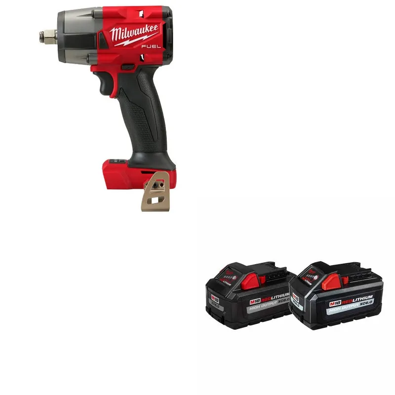 Milwaukee M18 FUEL 1/2" Impact Wrench W/ 48-11-1868 M18 18V Battery, 2Pk