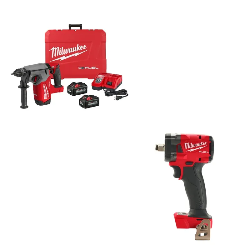 Milwaukee M18 FUEL Rotary Hammer Kit W/ FREE 2855-20 M18 Impact Wrench