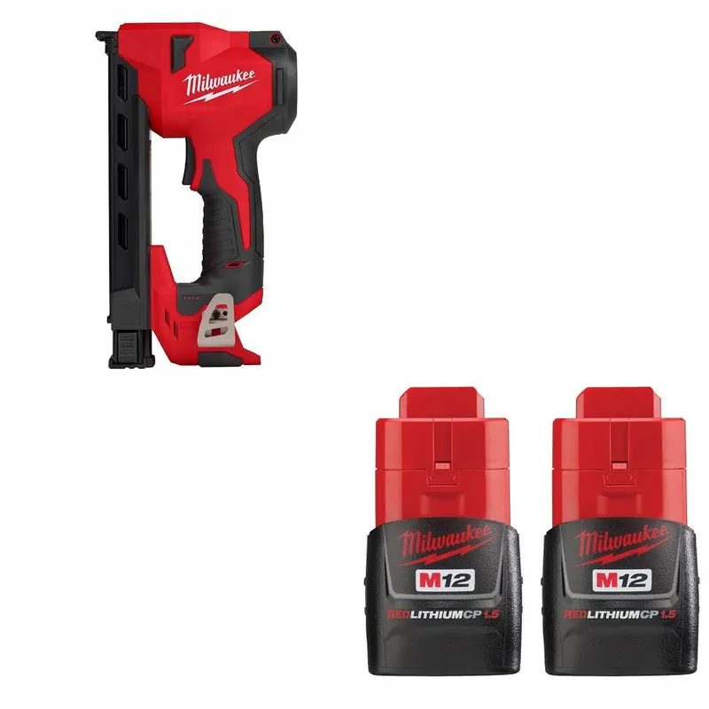 Milwaukee Cable Stapler Kit W/ FREE 48-11-2411 Battery, 2 Pack