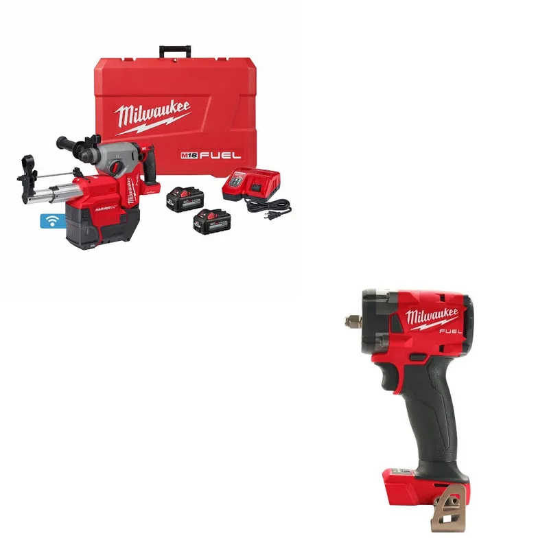 Milwaukee Rotary Hammer Kit W/ FREE 2854-20 Impact Wrench