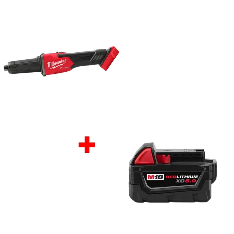 Milwaukee M18 FUEL Die Grinder, W/ FREE 48-11-1850 M18 XC5.0 Battery