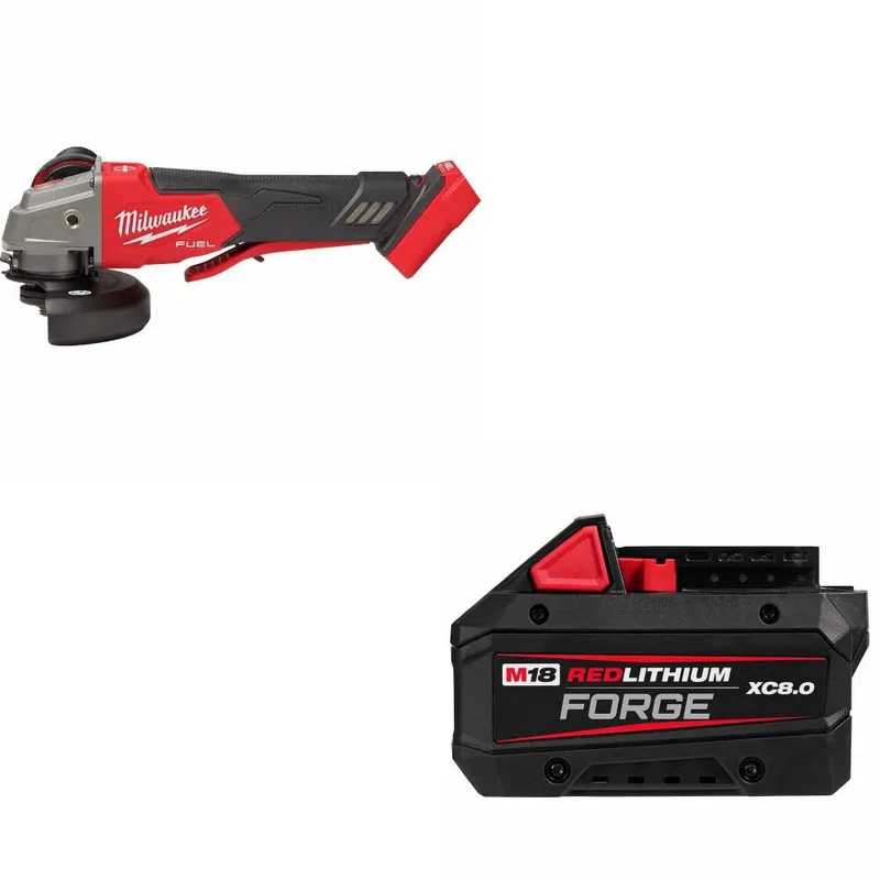 Milwaukee M18 FUEL 4-1/2"/5" Grinder W/ 48-11-1881 M18 XC8 Battery Pack