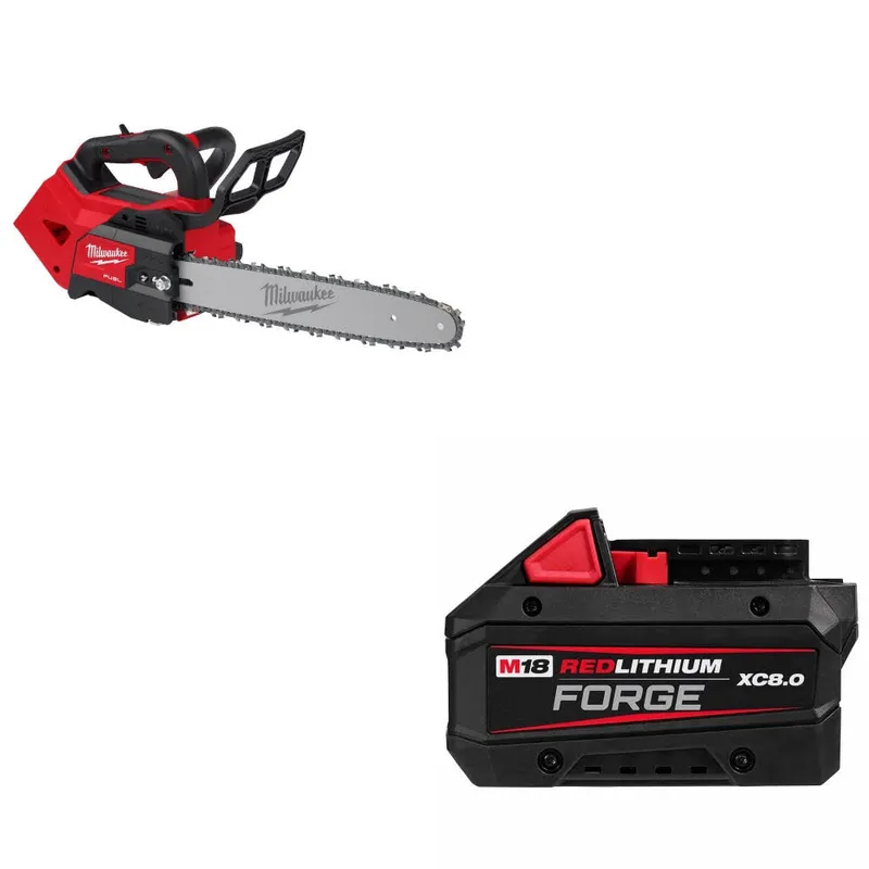 Milwaukee M18 FUEL 14" Chainsaw W/ 48-11-1881 M18 XC8.0 Battery Pack