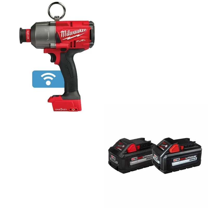 Milwaukee M18 FUEL Impact Wrench W/ 48-11-1868 M18 18V Battery, 2 Pack