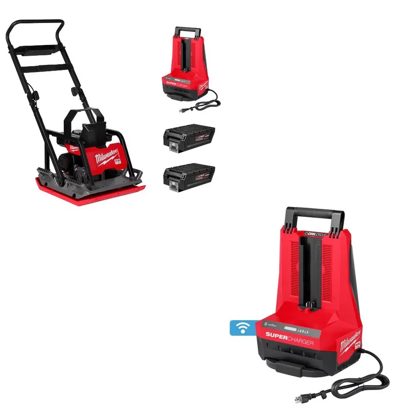 Milwaukee Plate Compactor Kit W/ FREE MXFSC Super Charger