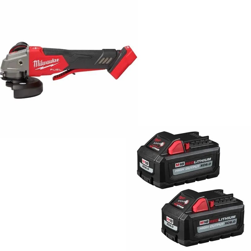 Milwaukee M18 FUEL 4-1/2"/5" Grinder W/ 48-11-1862 M18 XC6 Battery, 2Pk