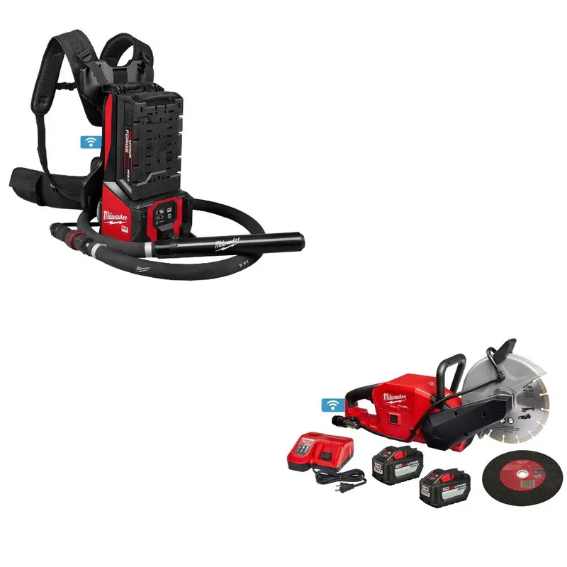 Milwaukee Concrete Vibrator Kit W/ FREE 2786-22HD 9" Cut-Off Saw